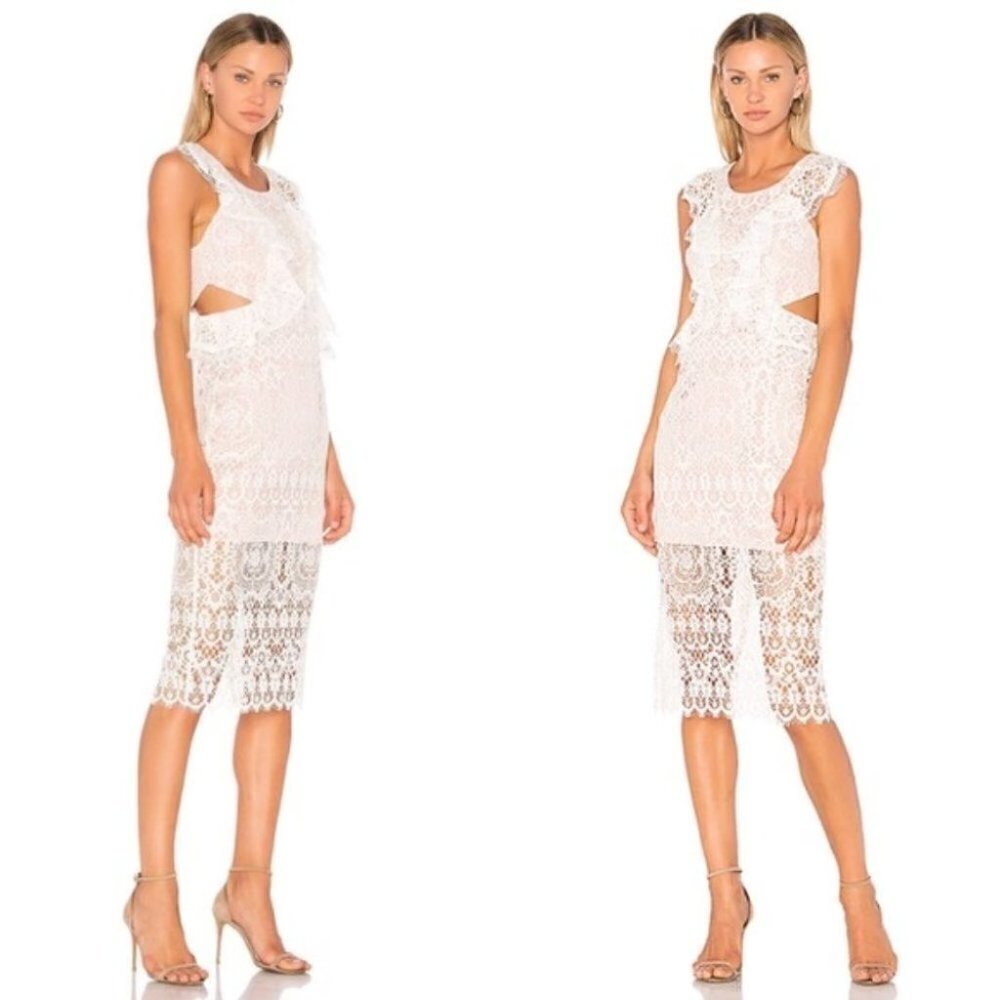 ALEXIS | Pepa Lace Cut-out Midi Dress